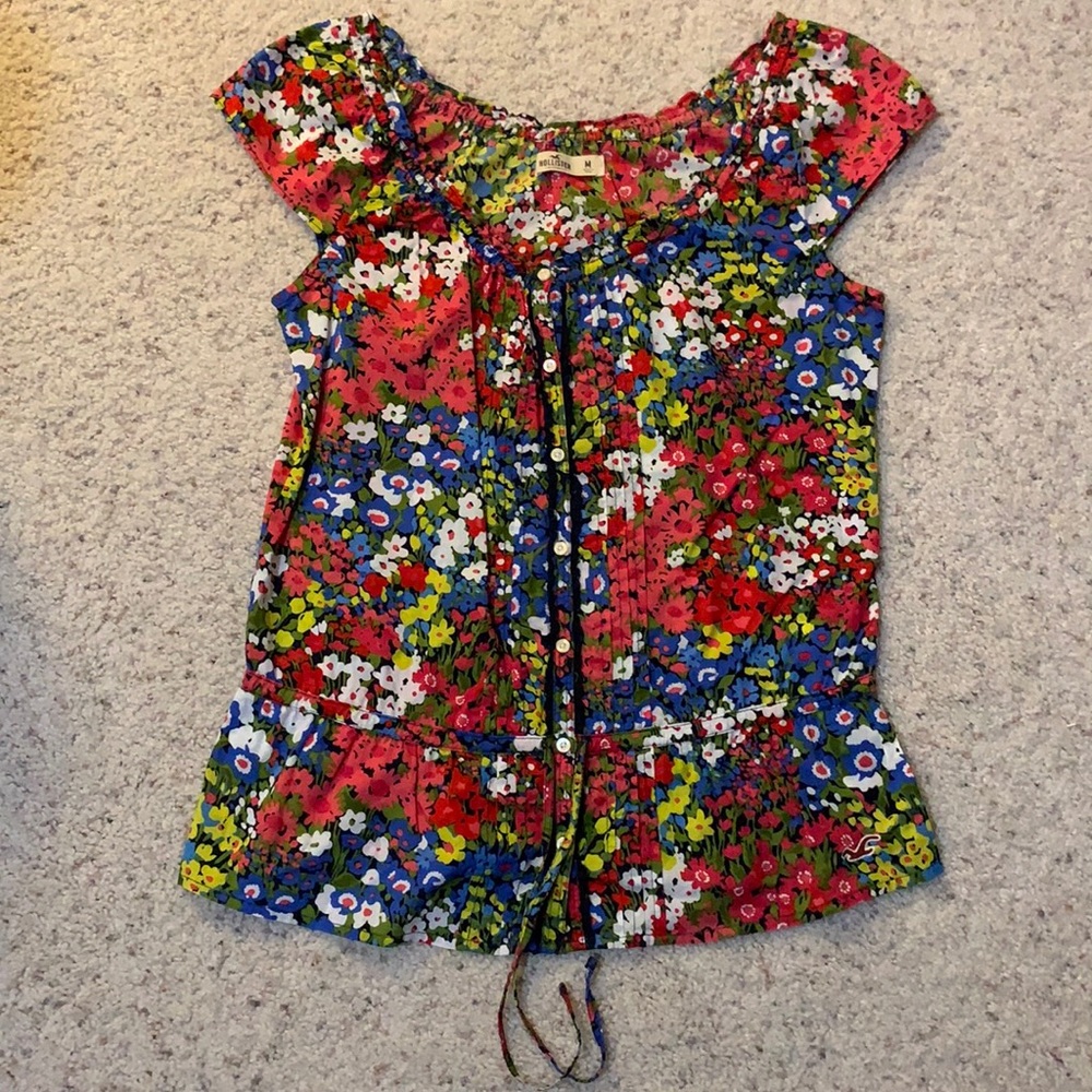 Hollister Multicolor Floral Blouse